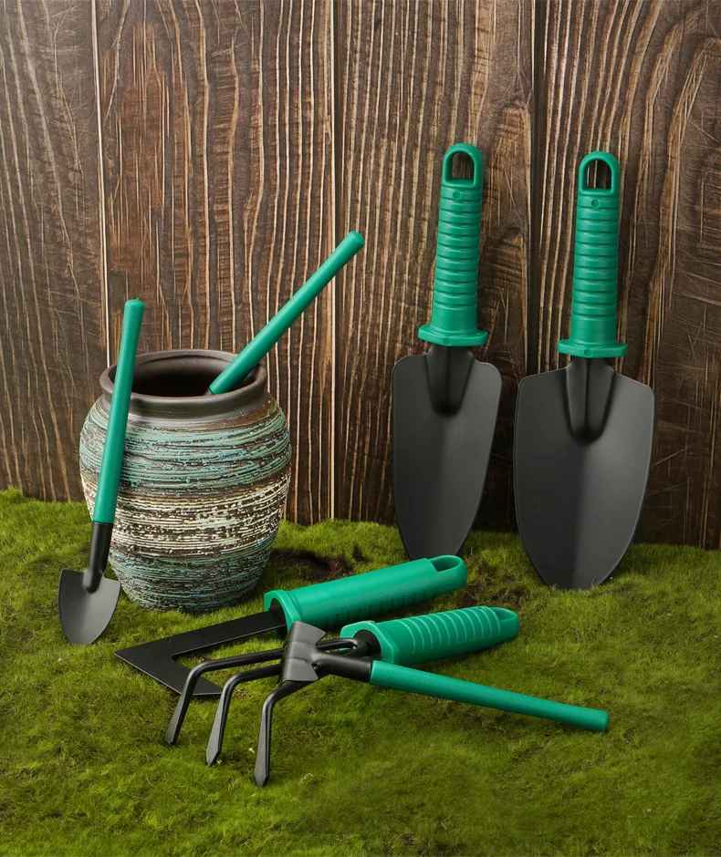 Kit Herramientas Jardinería Acero Rastri