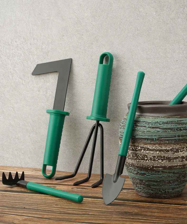 Kit Herramientas Jardinería Acero Rastri